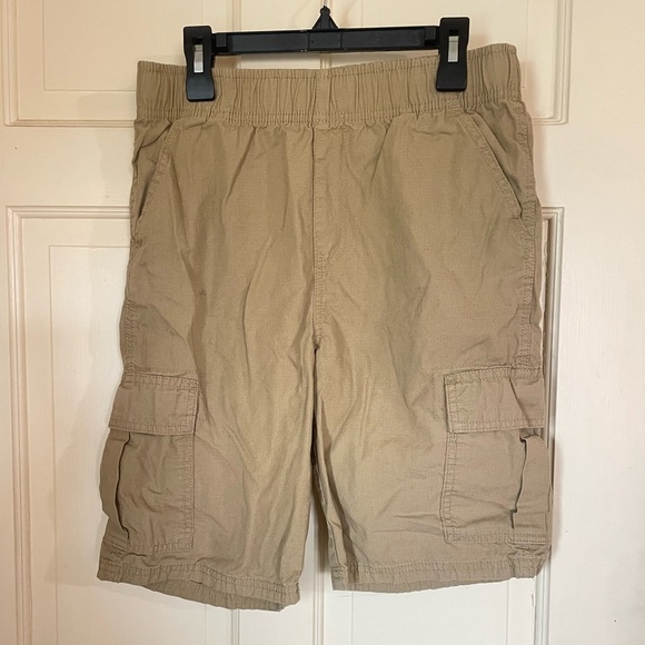 The Children's Place Shorts Boy 14 Cargo Adjustable Waist Khaki/Gray Bundle Of 2 - Picture 1 of 15